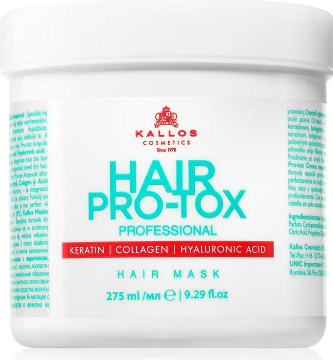 Actual product image Kallos Pro-Tox Hair Mask with Keratin, Collagen, and Hyaluronic Acid 275ml (275 ml)