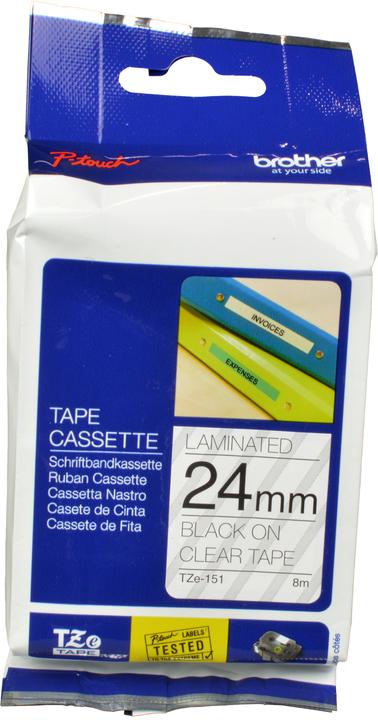 Actual product image Brother Tze-151 (2.40 cm, Transparent)