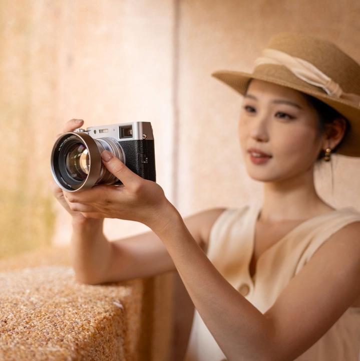 Actual product image Viltrox TCL X100VI Telephoto Conversion Lens for Fuji X100VI Silver (Teleconverter)