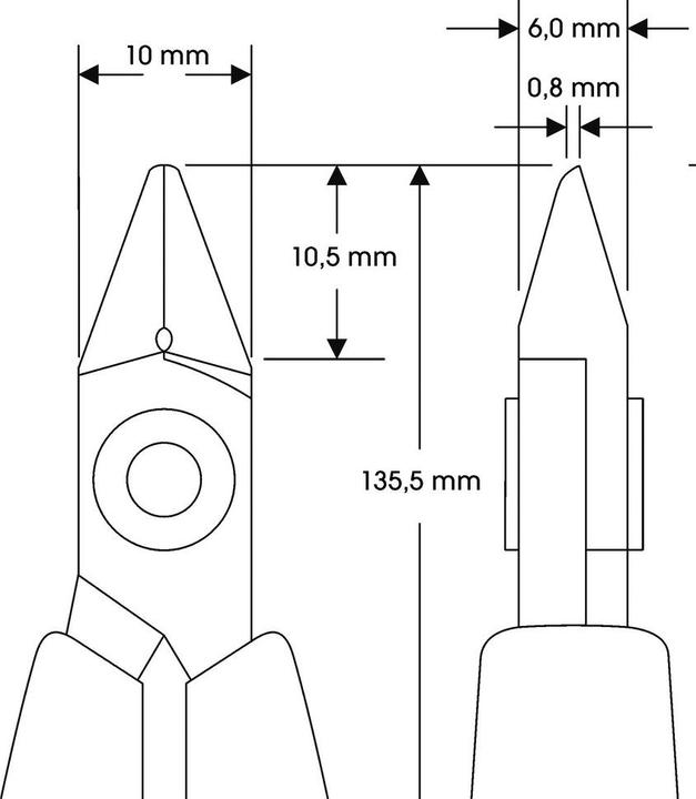 Actual product image Lindstrom Diagonal cutter, total length 135.5 mm, max. 1.0mm (135.50 mm)