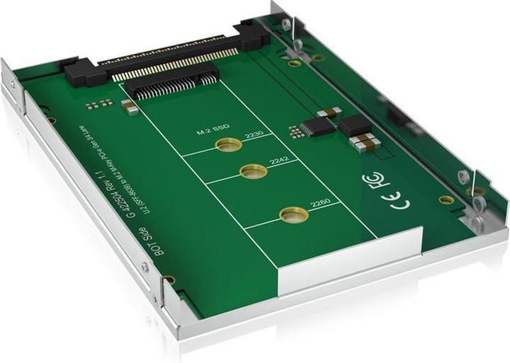 Image du produit Icy Box IB-M2U01 Konverter fuer M.2 PCIe SSD zu 6,35 cm 2,5 zoll U.2 SSD unterstuetzt Datenuebertragung b...