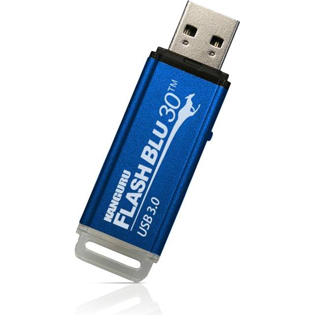 Thumbnail - iStorage 16GB Kanguru FlashBlu30 (16 GB, USB 3.0), USB Stick, Blau