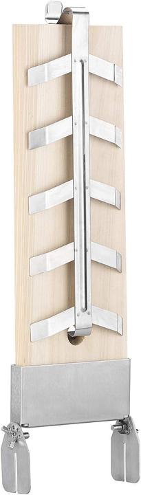 Image du produit Rosenstein & Söhne Planches de saumon à flamber avec support inclinable en acier inoxydable, lot de 4