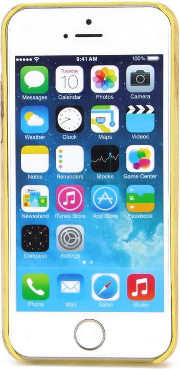 Produktbild König Design Apple iPhone 5 / 5s / SE TPU Handy Hülle Holz Optik Schutz Case Vintage Cover (Apple iPhone 5)