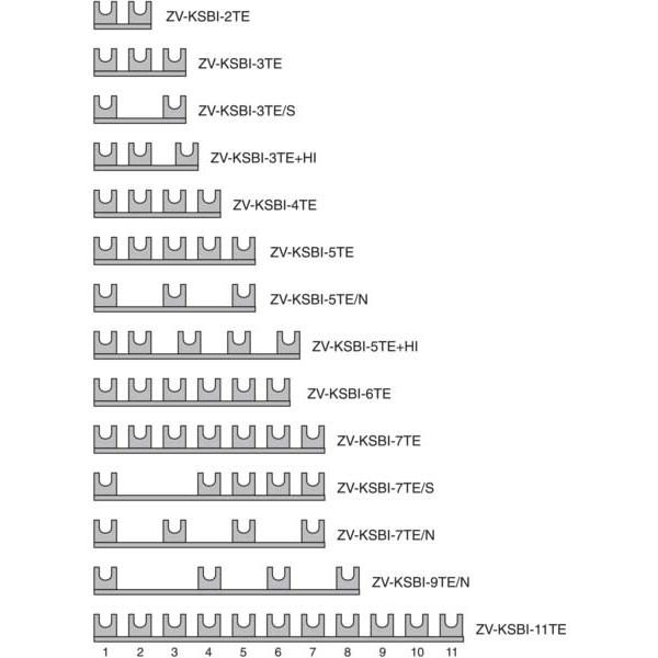 Eaton, Systemstromversorgung, Phasenschiene, 7Ph, 16qmm, Gabel, 7TE 263967