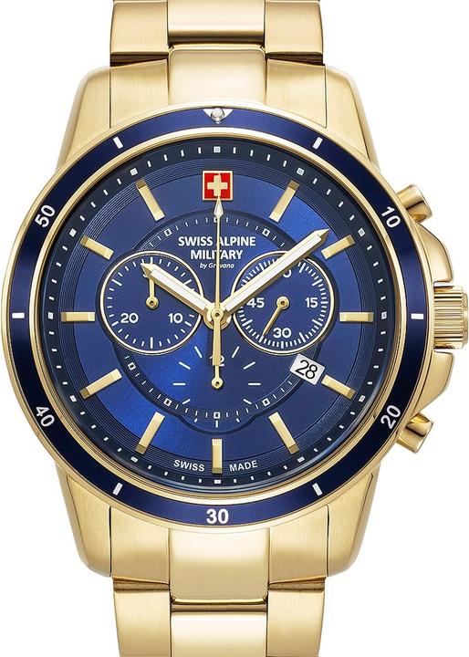 Image du produit Swiss Alpine Military 7089.9115 Montre chronographe pour hommes 44mm 10ATM (Chronographe, 44 mm)
