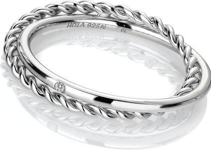 Actual product image Hot Diamonds Luxury silver ring with the right diamond Jasmine DR210 - Circuit: 50 mm (50)