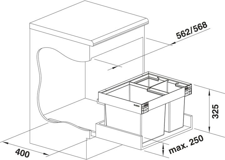 Produktbild Blanco Flexon II Low XL 60/3 (46 l)