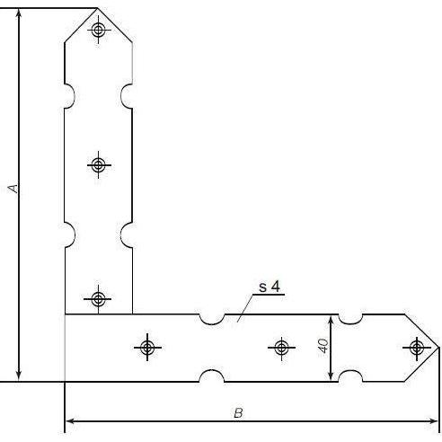 Thumbnail - Kurzemes, Türbeschlag + Scharnier, DOOR ANGLE 9521-250-250/22