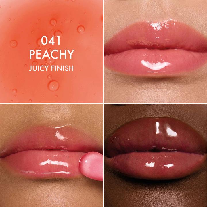 Actual product image Dior Addict Lip Glow Oil Hydrating Lip Oil 24h 3 Ultrashiny Finishes 041 Peachy (Lip oil, 6 ml)