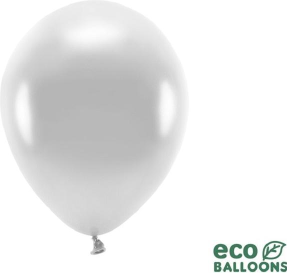 Image du produit Partydeco Ballons Eco Argent métallique (10 x)