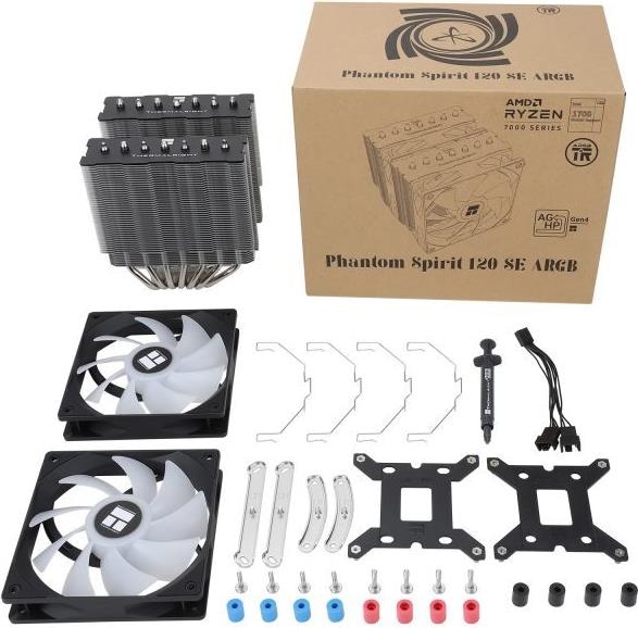 Actual product image Thermalright Phantom Spirit 120 SE ARGB Processor Air cooler Black 1 pc(s) (154 mm)