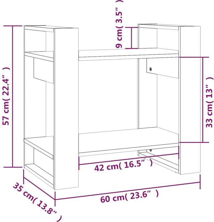 Immagine prodotto vidaXL Bücherregal (60 x 35 x 57 cm)