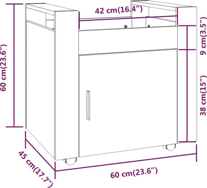 Produktbild VidaXL Ercole (60 x 45 x 60 cm)