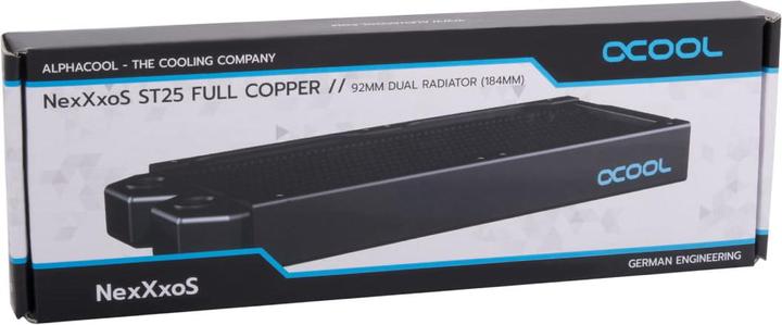 Actual product image Alphacool Alphac NexXxoS ST25 Full Copper 92mm Du Dual Radiator 184mm (92 mm)