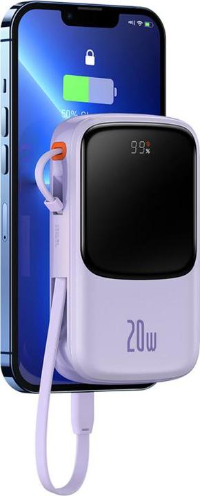 Image du produit Baseus Banque d'alimentation Qpow Pro, 20000mAh, 20W, QC + PD, pourpre (20000 mAh, 20 W)
