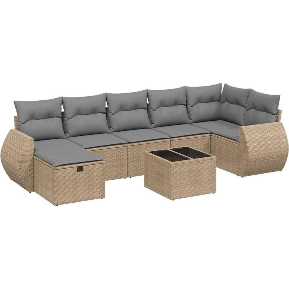 VidaXL, Gartenlounge, 10-tlg. Garten-Lounge-Set mit Kissen