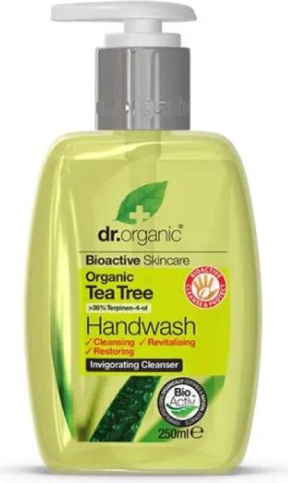 Actual product image Dr. Organic Tea Tree Hand Wash Purifying Cleansing Natural Vegan Cruelty-Free Paraben & SLS-Free 250ml (Liquid soap, 250 ml)