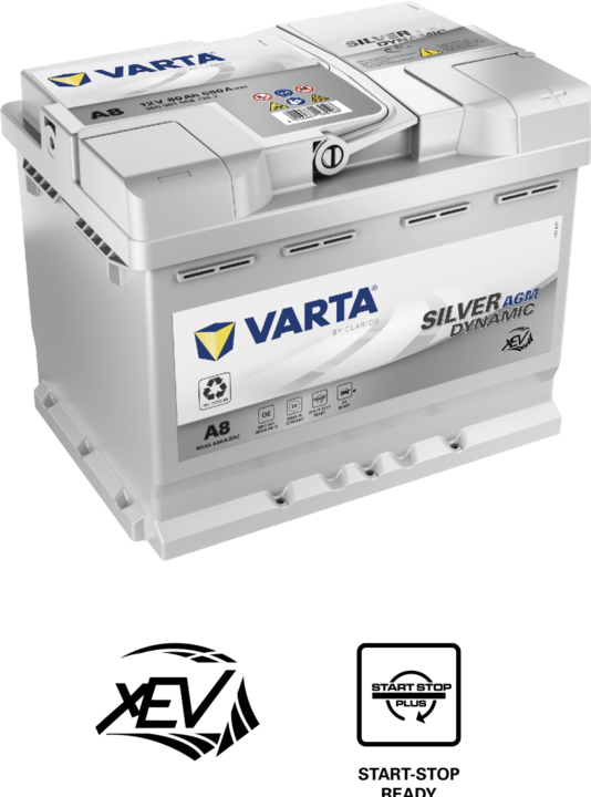 Actual product image Varta AGM A8 (12 V, 60 Ah, 680 A)