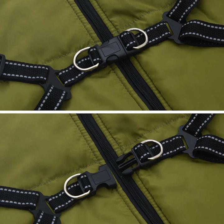 Actual product image vidaXL Dog coat with harness Waterproof (44, Dog coat)