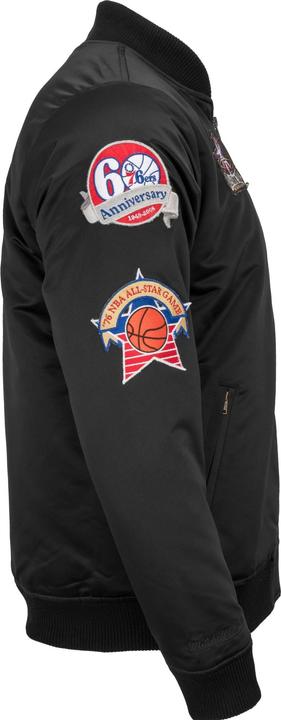 Produktbild Mitchell & Ness M&N Satin Bomber Jacke - PATCHES Philadelphia 76ers - XL (XL)