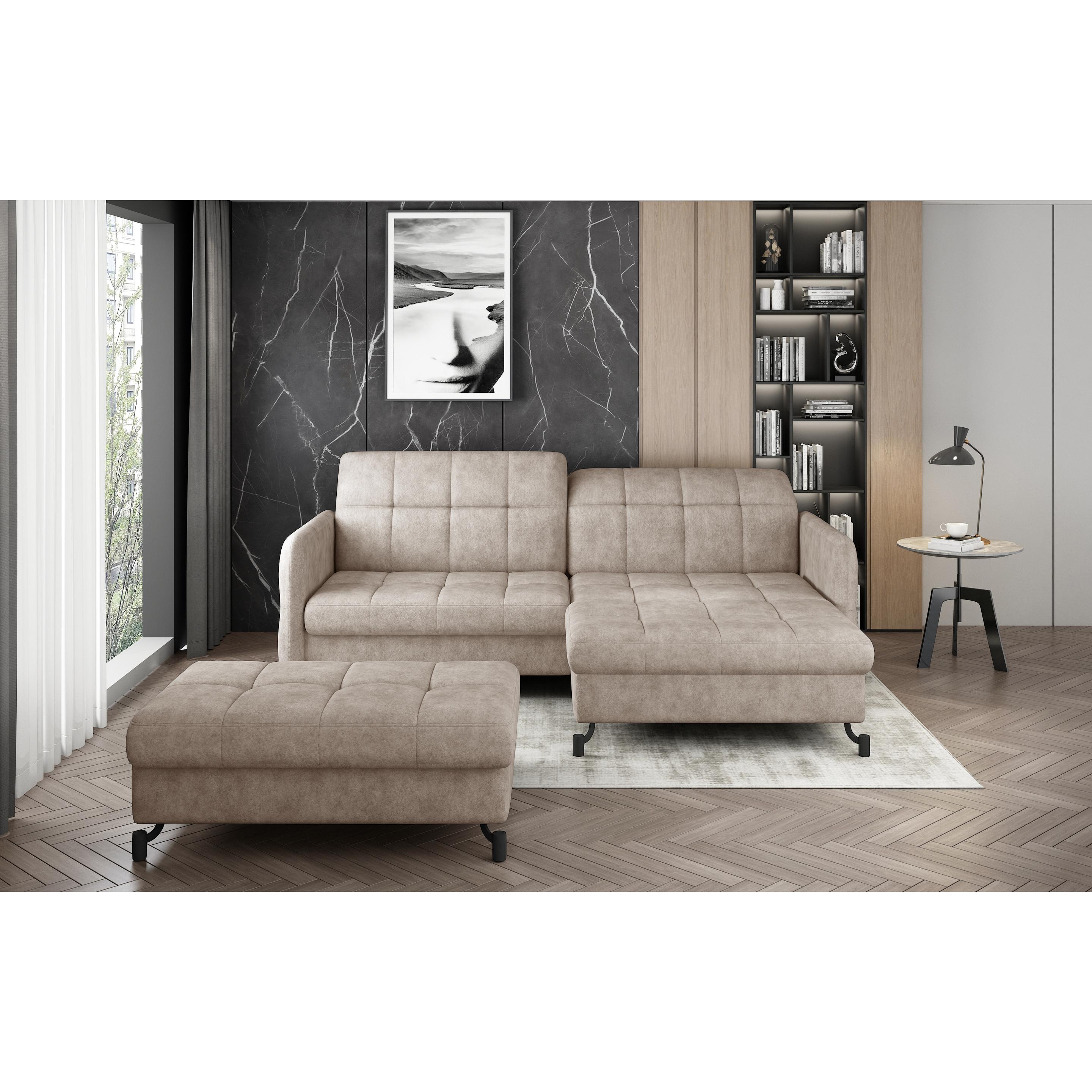ELTAP, Sofa, Narożnik Lorelle + Pouf (Ecksofa, Polstergruppe, Bettsofa)