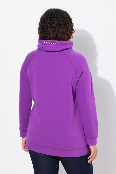 Produktbild Ulla Popken Sweatshirt, weiter Stehkragen, Taschen, Raglan-Langarm (54)