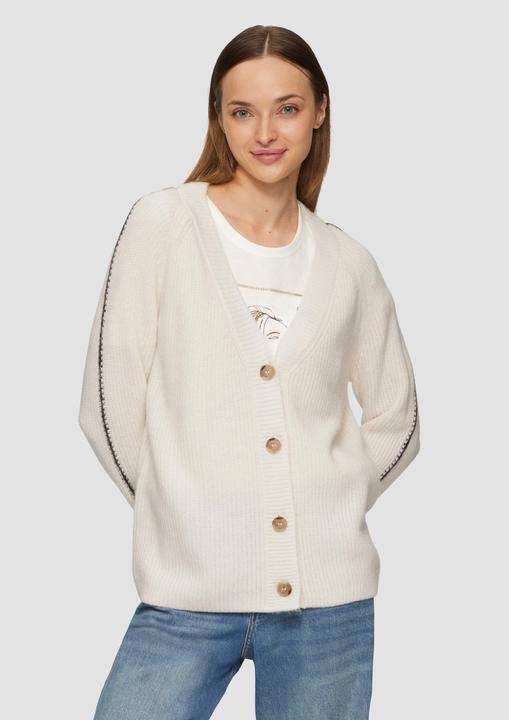 Immagine prodotto S.Oliver Strickjacke Strickjacke aus Wollmix mit Kontrast-Details (48)