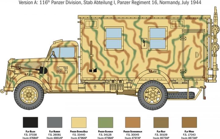 Actual product image Italeri Plastic model Opel Blitz Radio Truck