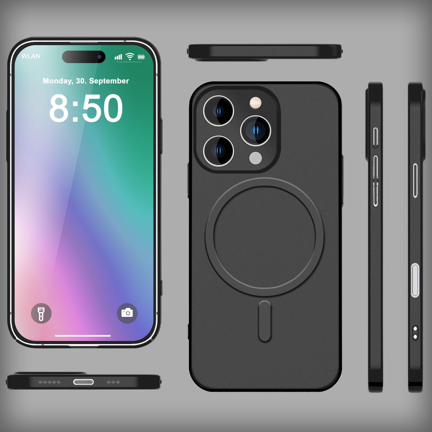 Nalia Extrem Dünnes 0,3mm Hard-Case mit MagSafe, Matte Hülle (Apple iPhone 16 Pro Max), Smartphone Hülle, Schwarz