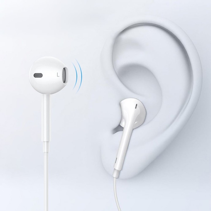 Produktbild Choetech USB-C In-Ear Headphones 1.2m - White (Kabelgebunden)