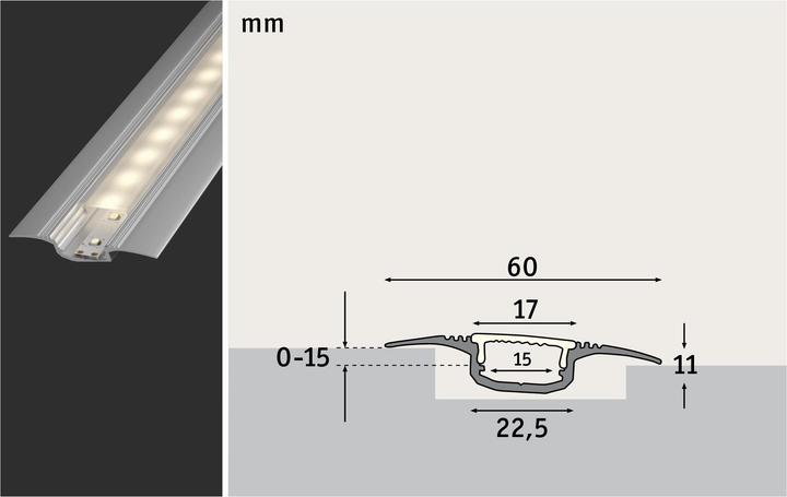 Produktbild Paulmann Stripe Profil Step (Warmweiss, 100 cm, Indoor)