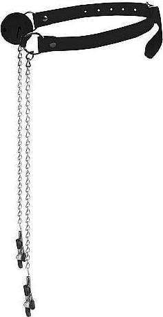 Image du produit Ouch! Ball Gag with Nipple Clamps