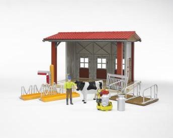 Produktbild Bruder Kuhstall mit Melkmaschine, Kuh und Figur