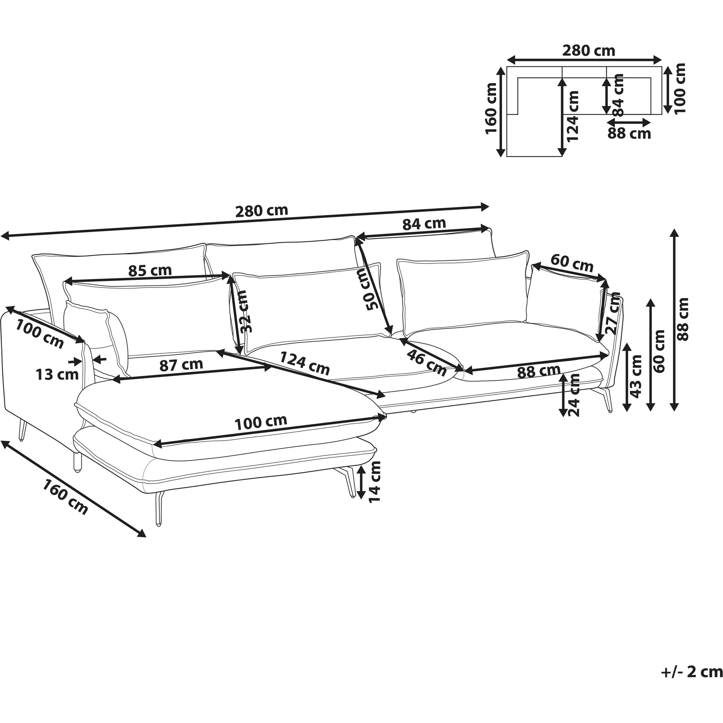 Thumbnail - Beliani, Sofa, Gallo (Ecksofa)