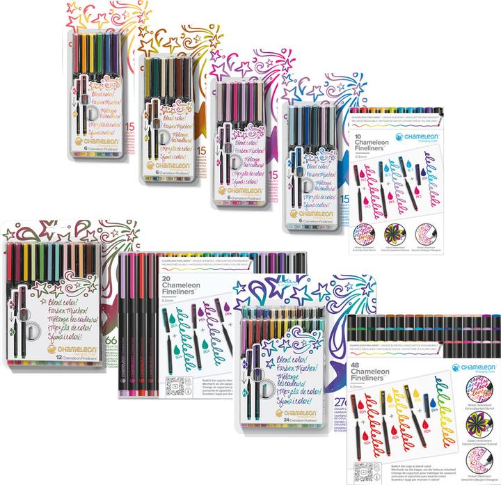 Actual product image Chameleon Fineliner Set (Multicoloured, 48 x)