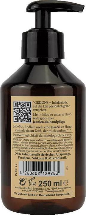 Immagine prodotto Jean & Len Sapone per le mani Sapone per le mani (Sapone liquido, 250 ml)