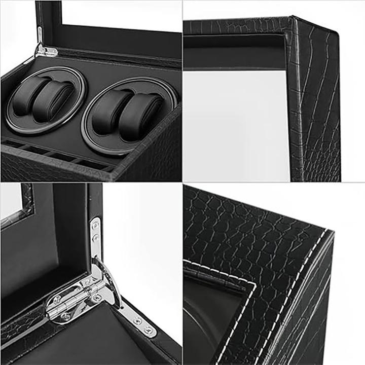 Actual product image Cbx Uhrenbeweger für 4+6 Uhren, Watchwinder Krokodilmuster (10 x)