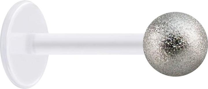 Immagine prodotto Star Piercing Micro Labret trasparente con pallina argentata (Materiale sintetico, senza ottone, Acciaio chirurgico 316L)