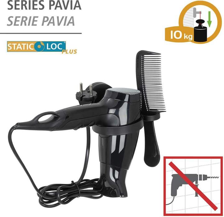 Productafbeelding Wenko Föhnhouder Static-Loc Plus Pavia