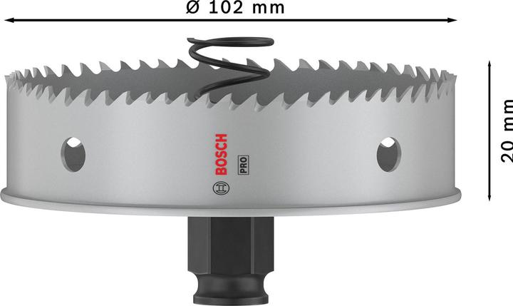 Productafbeelding Bosch Professional Zubehör PRO Plaatmetaal PC Plus gatenzaag, 102 mm (102 mm)