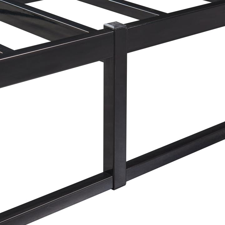 Immagine prodotto En.Casa Letto in metallo Trerunta con materasso 90 x 200 cm in acciaio nero (90 x 200 cm)