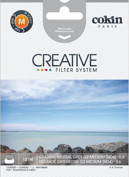 Actual product image Cokin Filter P121M Course 2 ND 4 (Graduated neutral density filter, 100 mm)