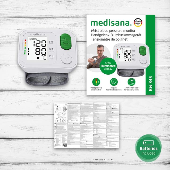 Image du produit Medisana Handgelenk-Blutdruckmessgerät BW 345 (Tensiomètre au poignet)