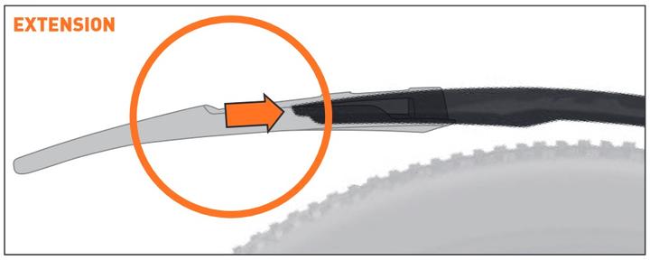 Actual product image SKS HR mudguard extension (Mudguard down tube)