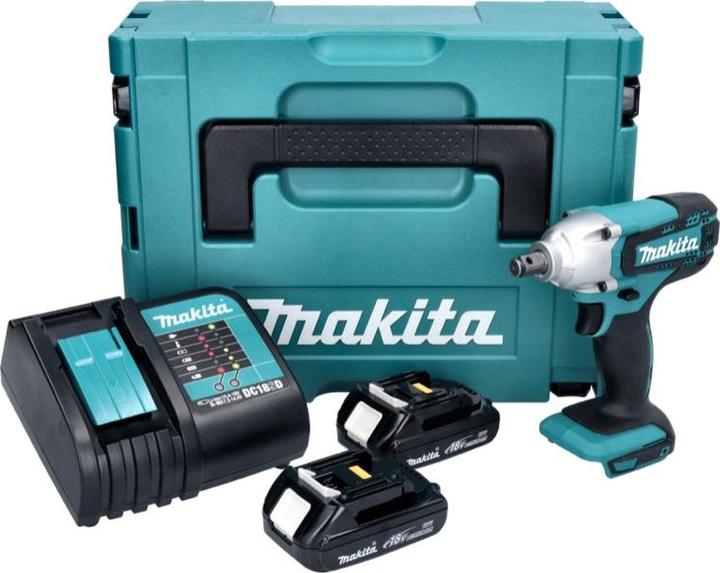 Actual product image Makita DTW 190 SY Battery impact wrench 18 V 1/2" 190 Nm + 2x battery 1.3 Ah + charger + Makpac