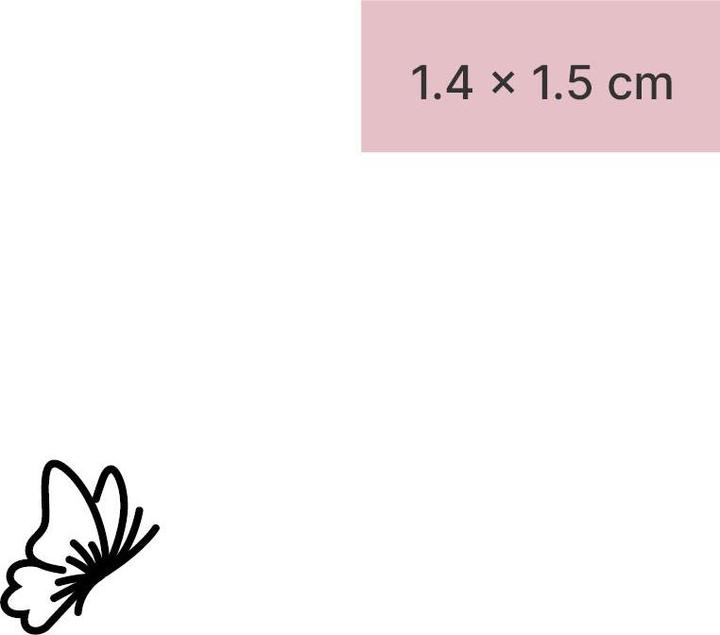 Produktbild minink Temporäres Tattoo – Fliegender Schmetterling