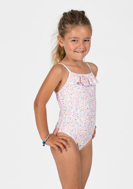 Produktbild Nabaiji Badeanzug Baby/Mädchen mit Rüschen - Print Blumen weiss/rosa (74)