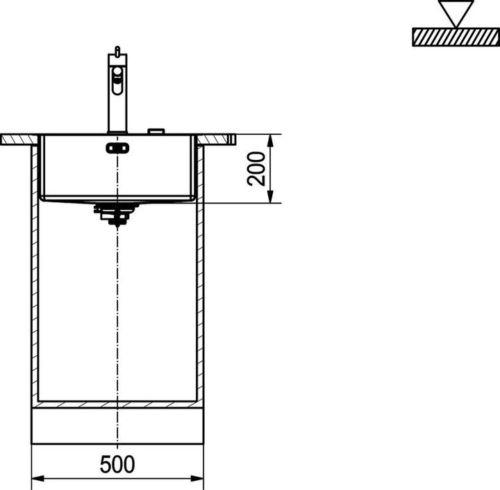 Actual product image Franke Box BXX 110-45/ BXX 210-45 Stainless steel 127.0671.567 (Fitted sink, Undermount sink, 45 cm)