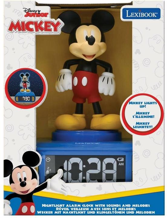Actual product image Lexibook Mickey Mouse alarm clock with 3D night light figure and special ringtones